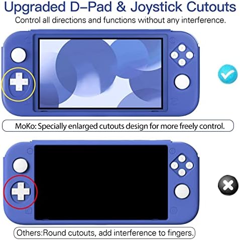 Комплет за кутии Моко за Nintendo Switch Lite, силиконски заштитен гумен покритие и 3 заштитник на екранот на пакувањето компатибилен со Nintendo