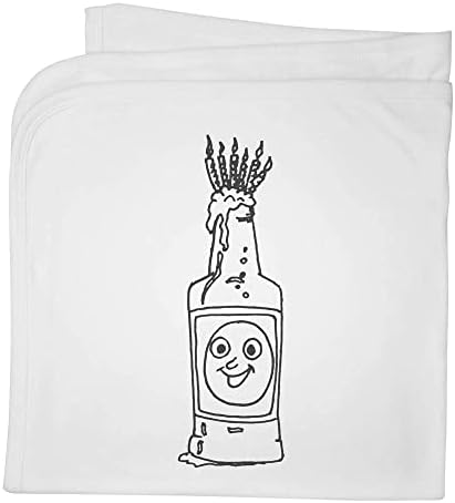 Азиеда „Шише за роденденско пиво“ памучно бебе ќебе/шал