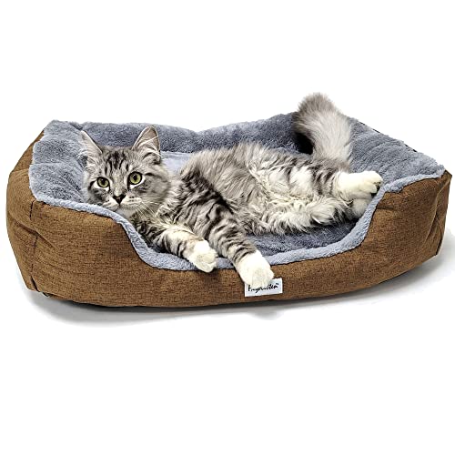 Heykitten Cat Self Gromer Arch со глувче за играчки и ултра мека мачка перница мачка кревет комбо