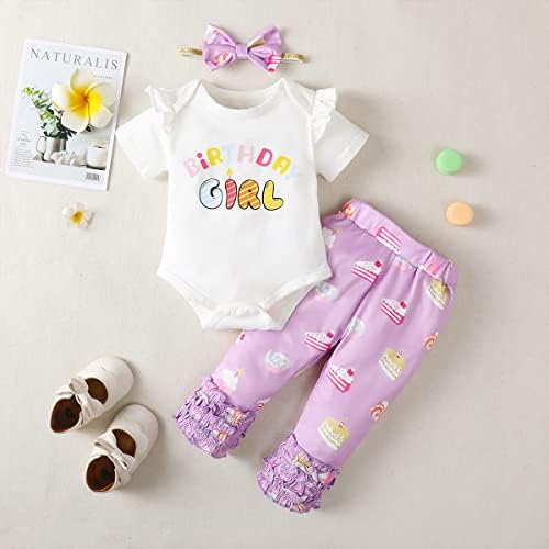 Shalofer бебе девојче 1 -ви роденденска облека за новороденче за новороденче за облека за прв роденден