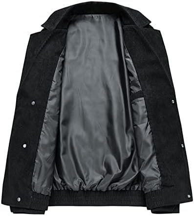 Менс мода со цврста боја, обична голема кошула јакна корсет назад зимски палто
