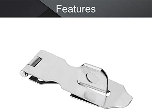 Latch Padleclock на Mromax Hasp, должина од 73,5 мм, шкаф за мебел од не'рѓосувачки челик врата од не'рѓосувачки челик сребрен тон 1