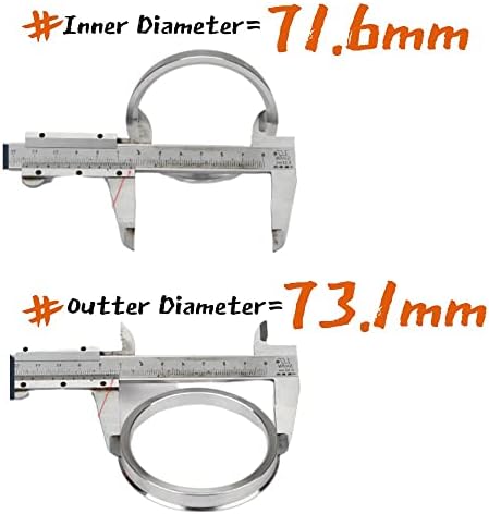 Центрични прстени на laicarvor hub 73.1 до 71,6 алуминиумска легура OD = 73.1mm ID = 71,6mm QTY