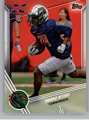 2020 Topps XFL 145 Marko Myers RC RC Dookie Seatetle Dragons Football Trading Card