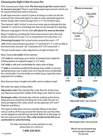 Јаже За Кучиња јака за утлегар Од Лупин 1 Широк Дизајн На Ел Пасо прилагодува 19на 27