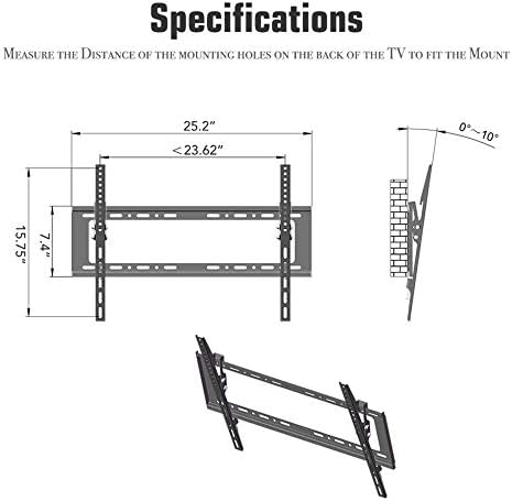 Не'рѓосувачки челик монтиран ТВ wallиден единица за повеќето 32-70 инчи рамни заоблени телевизори, ротирачки ТВ wallид стојат до 50 кг висина