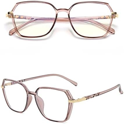Галпада 3парови Мода Полигонални Големи Анти-Метални Очила Едноставни Очила Мажи Кафеава Ретро Очила За Очи Квадратни Очила за Очи/Отсјај Заштита