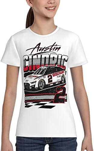 Остин Синдрик 2 кошула за тинејџерска девојка и момче печати кратки ракави, атлетски класичен кошула маичка со екипаж маица маица