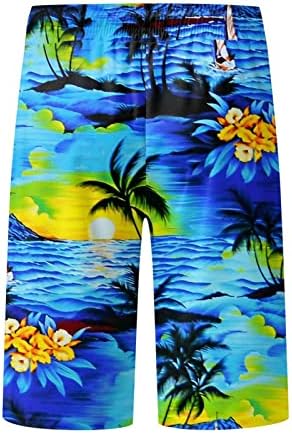 Шорцеви за пливање мажи, машки шорцеви летен одмор Хавајски лесни мажи машка машка шорцеви мода со мода со