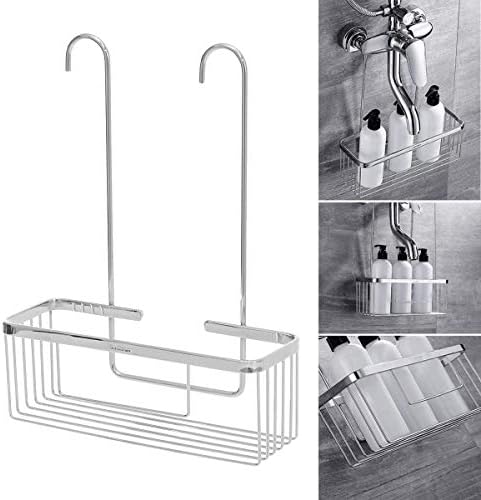 Xjjzs бања висечки решетки за решетки организатор од не'рѓосувачки челик бања кујна за складирање решетката за решетки за шампон