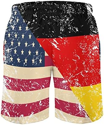 Американско И Германско Ретро Знаме Машки Шорцеви За Плажа Шорцеви За Брзо Суво Пливање Секојдневни Стебла За Пливање Спортски Шорцеви Со