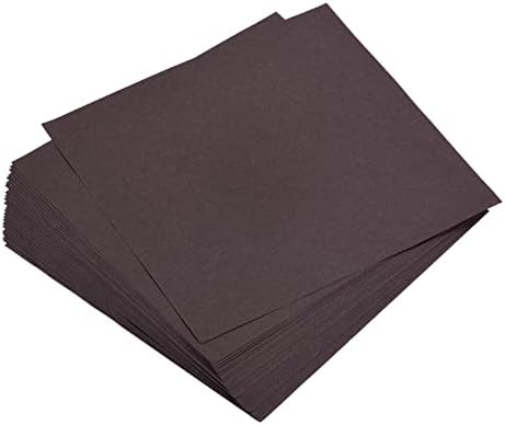Меканиксиност 50 листови Оригами хартија двострана црна боја 6x6 инчи квадратни лист за уметнички занаетчиски проект, почетници, декор