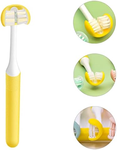 Doitool 3 парчиња еднострани сите за време четка за заби околу влакната грижа заби целосна чистачка за чистење, за чистење на гума