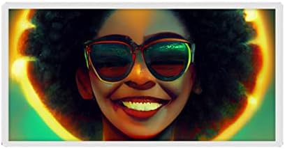 Симпатична девојка насмевка уметнички закрпи - Афро девојче лепенка Аплицирај за облека - црна жена уметничка закрпи - црна, круг