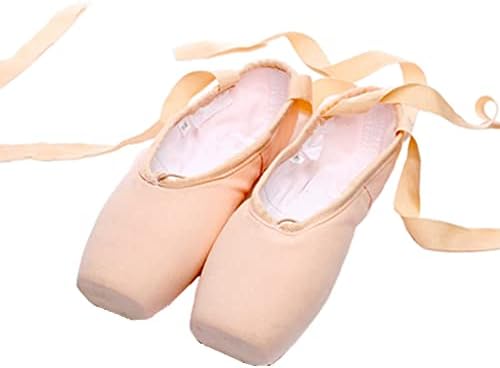 Bininbox Girl's Canvas Ballet Dance Toe Shoes Професионални чевли за сатен Поинт