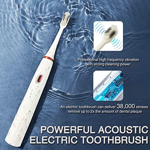 Arthinknk Sonic електрична четка за заби со 9 глави од четка, четки за заби за возрасни и деца, 38000VPM Белење на четки за заби со 2 мин