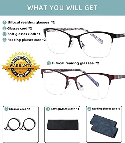 Sunamoy Бифокално читање очила жени сина светлина компјутерски читач мода чист врвен катје дами дизајнер стилски очила за очила