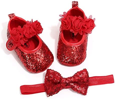 Оаинит бебе девојче Мери Janeејн Флас искра мека новороденче принцеза фустан чевли со глава