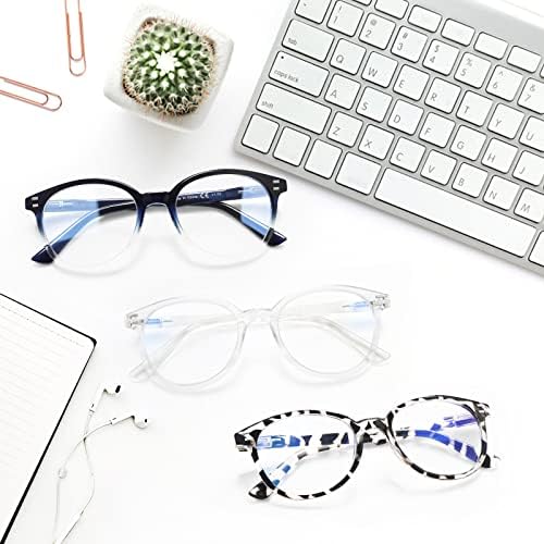 Videbla 5 пакувања очила за читање сини светло блокирање на пролетни шарки модни жени мажи мажи анти УВ/сјајни компјутерски читатели