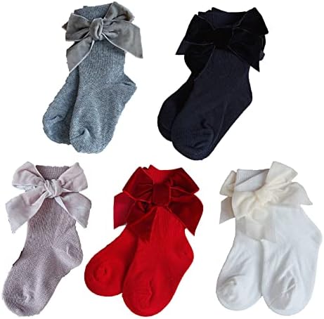 Таус асам бебе девојчиња чорапи дете со кадифени чорапи со куглани чорапи за глуждот за есенска зима