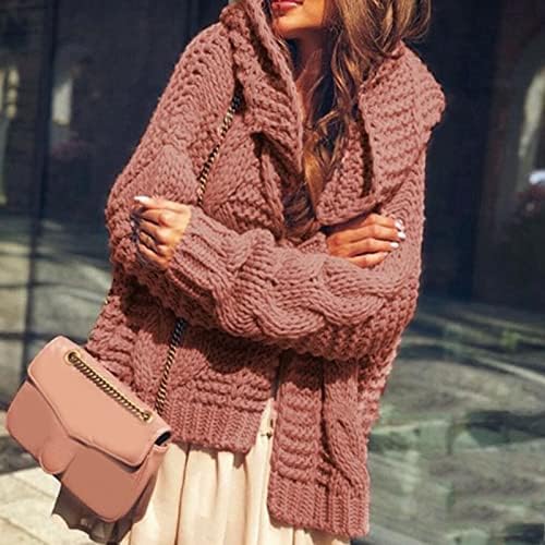 Џемпери за жени есен и зимска тешка игла џемпер женски задебелен моден лабав кардиган палто