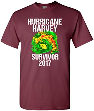 Ураганот Харви Бура преживеан Хјустон Тексас 2017 ДТ за маици за возрасни