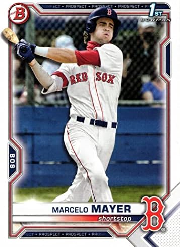 2021 Bowman Draft Baseball BD-174 Marcelo Mayer Pre-Rookie Card-1-та картичка на Bowman