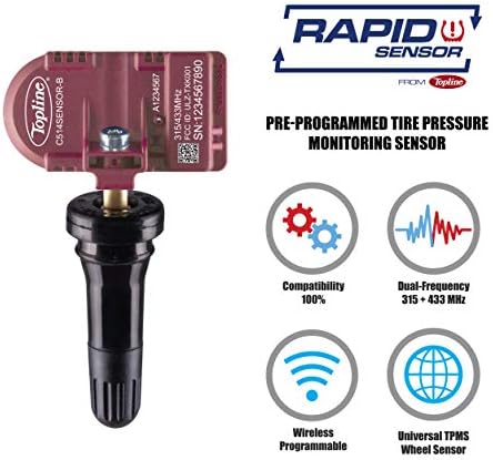 Сензори за мониторинг на системот за мониторинг на притисокот на топите за брза гума од 4 433MHz, програмирани за Dodge Durango