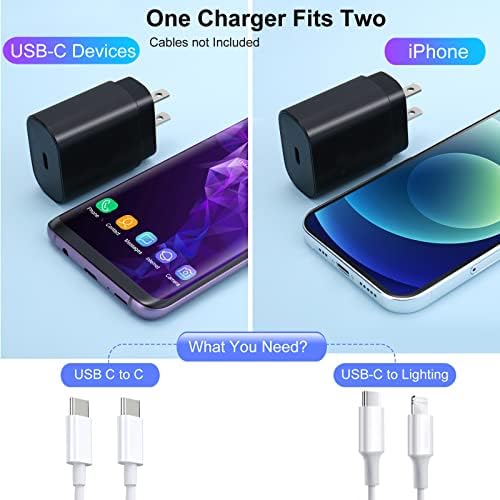 Galaxy S23 Charger Block USB Type C Power Plug 25W PD Super Brapting Adapter Wallиден полнач за Samsung Galaxy S23/S22/S21/Ultra/Plus/Note
