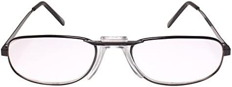 Рамка за правоаголник Gunmetal Стара вистинска гроздобер 80S 90S читач 2,50 очила за читање