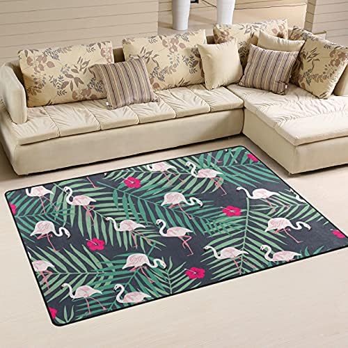Мода Фламинго остава големи меки површини за килими расадник плејматски килим за деца кои играат соба во спална соба дневна соба 31х20 инчи,