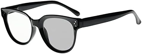 Фотохроматски очила за читање на очите на окото за жени сиви желки +2,25