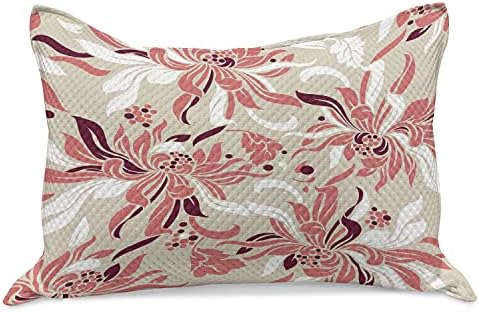 Ambesonne цветни плетени ватенка перници, вртени цвеќиња во пастелни тонови романтична форма на миризба, форма на миризба, стандардна