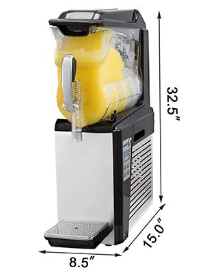 Vbenlem 110V Slushy Machine 10L Margarita Frozen Drink Maker 600W Автоматски чисти ден и ноќни режими за супермаркети кафулиња