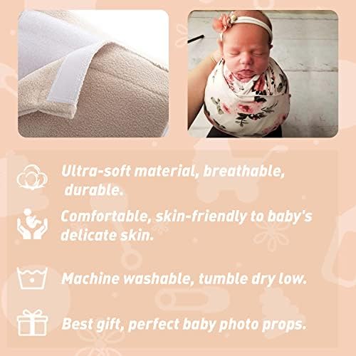 Реквизити за новороденчиња кои претставуваат обвивки за асистент за професионално држење на држење за проповети за фотографии во студиото, беж