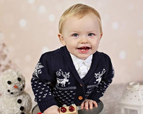 Зоереа дете унисекс бебешки копче за памук памук елен Божиќен кардиган џемпер