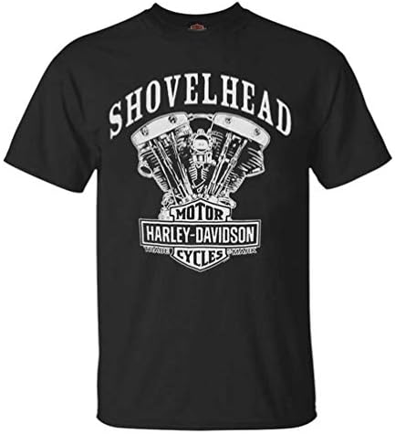 Машка маица на Харли-Дејвидсон, краток ракав за мотор Shovelhead, црн 30294026