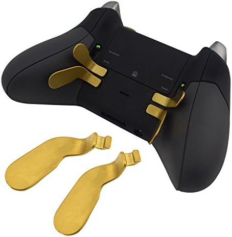4 ПАРЧИЊА Замена Рачка Метални Лопатки Копчиња За Активирање На Коса Брави За Xbox Еден Елитен Контролер Злато