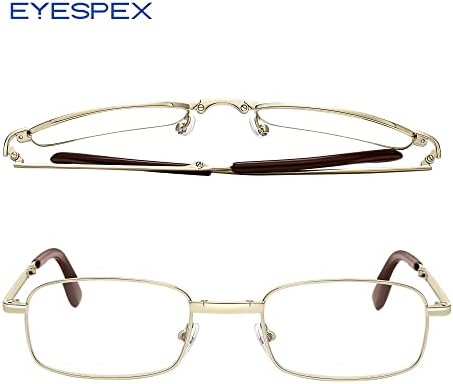 Очила за читање на очила за очила за очи, компактни читатели на преклопување за жени, преклопни комплетни рамки за компјутерски очила,