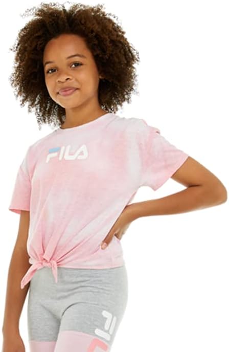 Фила наследство девојки со кратки ракави маица маица маица детска облека
