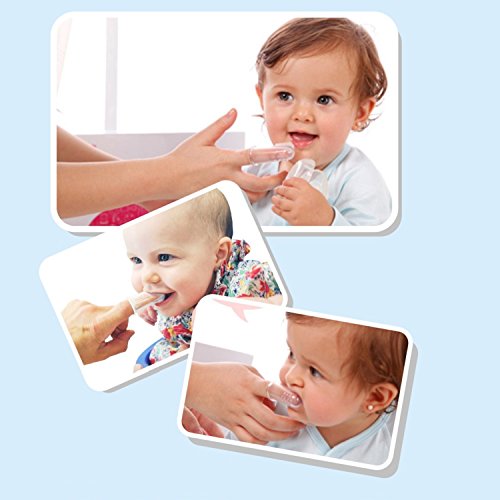 Сет за четки за заби за бебиња, 6 Парчиња Мека Четка За Заби За Доенчиња Со 6 Кутии, Новороденчиња Силиконска Четка За Млечни Заби
