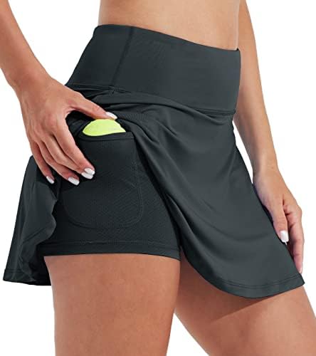 Вилит женско тениско здолниште со високи половини за голф атлетски трчање спортови спортови здолништа со топчести џебови УВ заштита