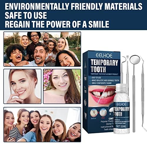 Комплет за поправка на забите Привремена замена на забите Поправајќи ги исчезнатите и скршените замени со уста огледало забен камен, забен сонда на заби