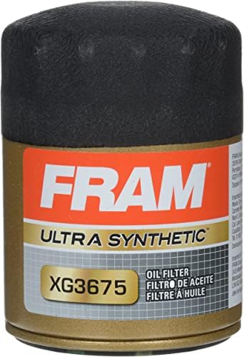 Fram Ultra Synthetic Automotive Filter Filter Oil, дизајниран за промени во синтетичко масло што трае до 20 килограми милји, XG3675