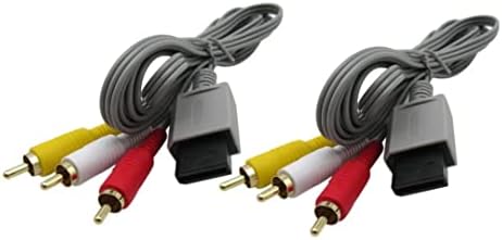 Аудио видео AV Composite 3 RCA кабел за кабел за Nintendo Wii/Wii u Grey New 2PCS