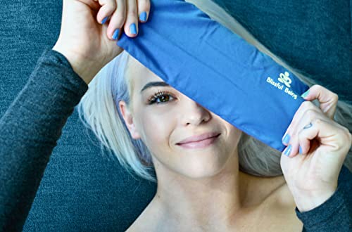 Блажено е памучно намасти јога перница за очи со лаванда - лаванда перница за очи совршена за савасана, медитација, релаксација и јога -