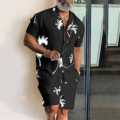 Копчиња за кратки ракави за машка облека на Нархбрг, со кратки ракави за кратки кошули и шорцеви, поставува хавајски плажа за