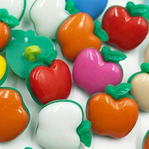 50/100 парчиња 18мм измешана боја јаболко јаболко пластични копчиња за шиење додатоци за шиење DIY занаетчиски занаети