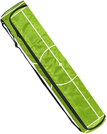Унисекс јога мат торба, вежбач за вежбање јога мат со прилагодлива лента за рамо, спортски фудбалско поле зелено