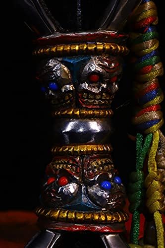 9 Тибетанска храмови колекција Олд Тијанти Трагата мозаик скапоцен камен Дорје Вајра Фурпа череп Пендирант канцелариски украси Градска куќа